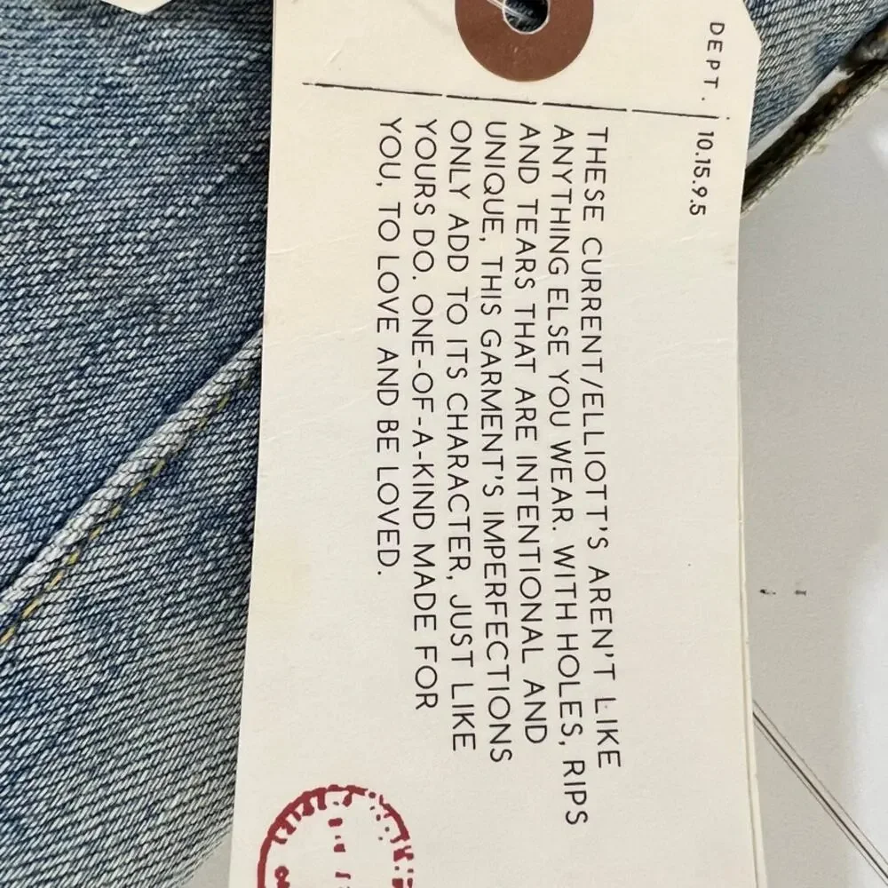 Current/Elliott The Silverlake Zip Skinny Jeans Light Wash Womens Size 24 Waist - Picture 14 of 14